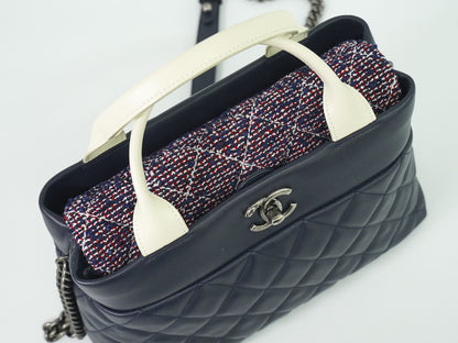 CHANEL ココマーク 2WAY ショルダーバッグ ネイビー ホワイト