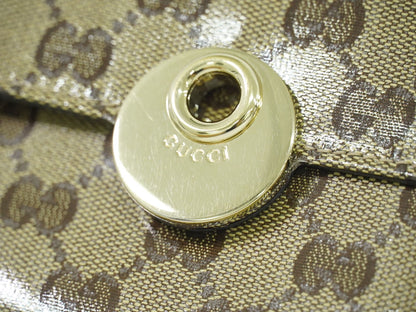 GUCCI GGクリスタル 長財布 ベージュ ブラウン 231835
