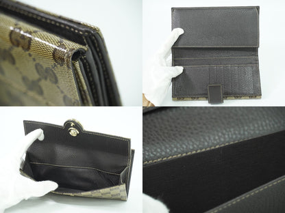 GUCCI GGクリスタル 長財布 ベージュ ブラウン 231835