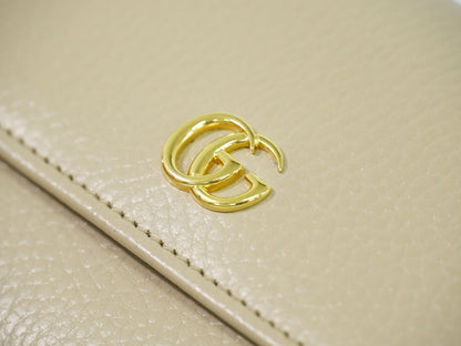 GUCCI GGマーモント 長財布 ベージュ 456116