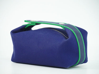 HERMES ブリッド ア ブラック PM バス用ポーチ ネイビー グリーン