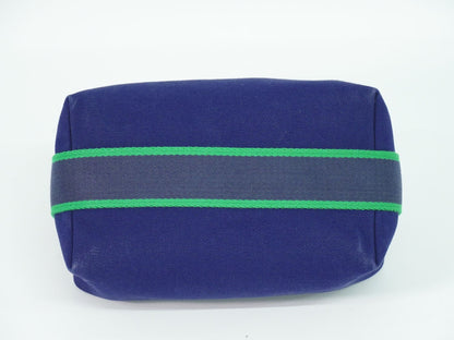 HERMES ブリッド ア ブラック PM バス用ポーチ ネイビー グリーン