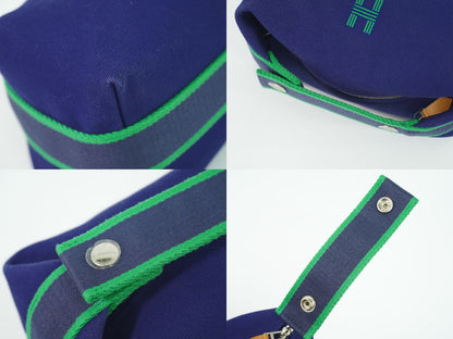 HERMES ブリッド ア ブラック PM バス用ポーチ ネイビー グリーン