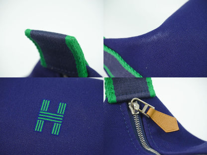 HERMES ブリッド ア ブラック PM バス用ポーチ ネイビー グリーン