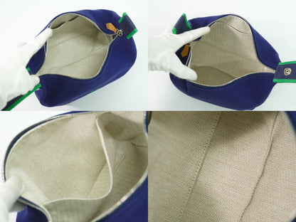 HERMES ブリッド ア ブラック PM バス用ポーチ ネイビー グリーン