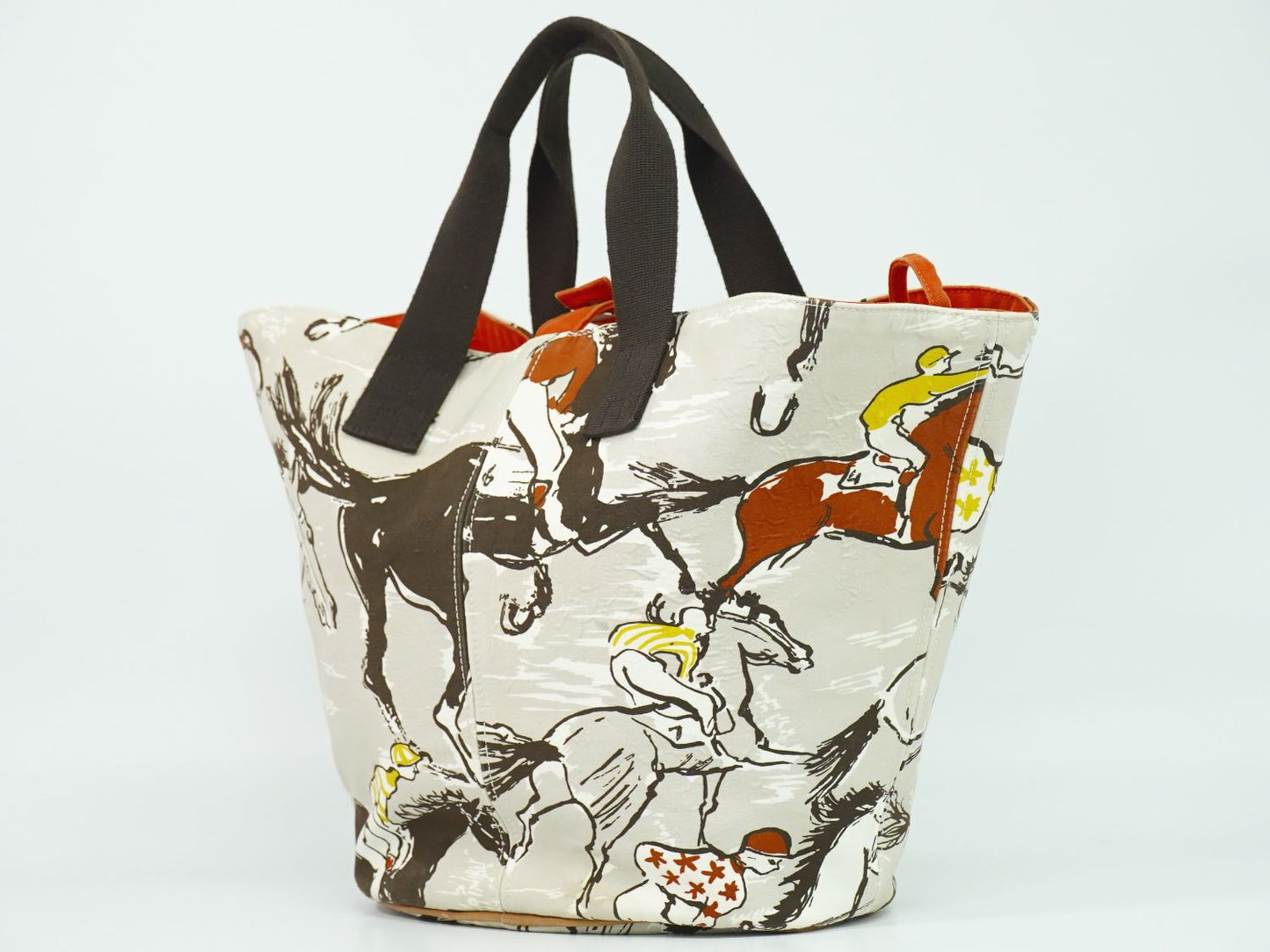 HERMES パニエドプラージュ PM トートバッグ ベージュ マルチカラー