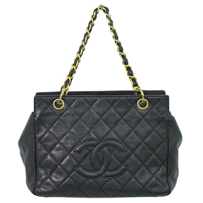 CHANEL ココマーク マトラッセ トートバッグ ブラック