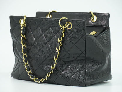 CHANEL ココマーク マトラッセ トートバッグ ブラック