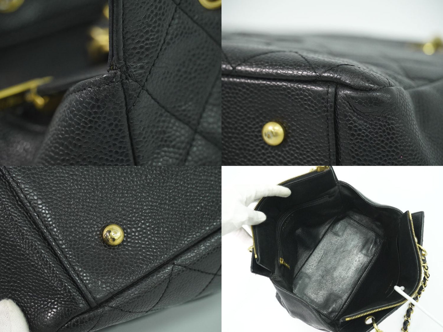 CHANEL ココマーク マトラッセ トートバッグ ブラック