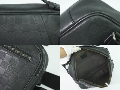 LOUIS VUITTON アンプレール ダミエアンフィニ ボディバッグ ブラック N41288