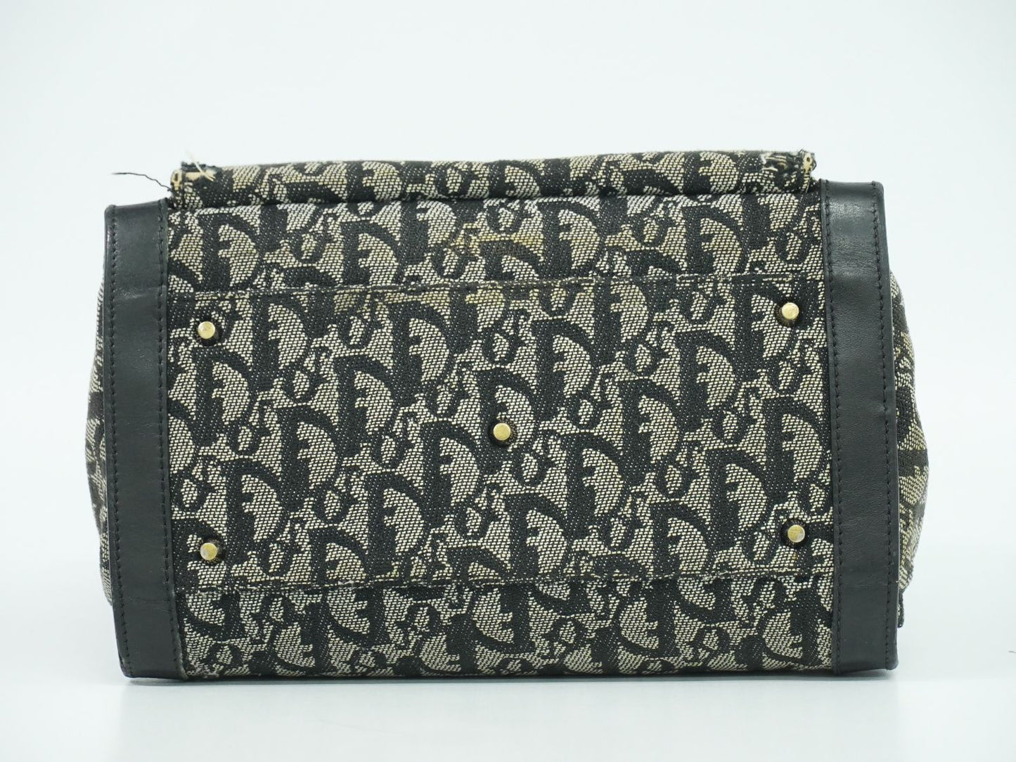 Christian Dior トロッター ハンドバッグ グレー ブラック