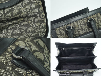 Christian Dior トロッター ハンドバッグ グレー ブラック