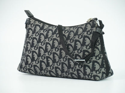 Christian Dior トロッター ショルダーバッグ グレー ブラック