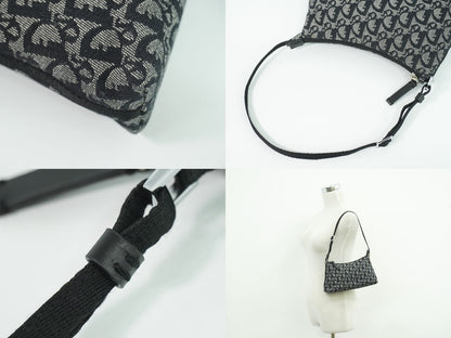 Christian Dior トロッター ショルダーバッグ グレー ブラック