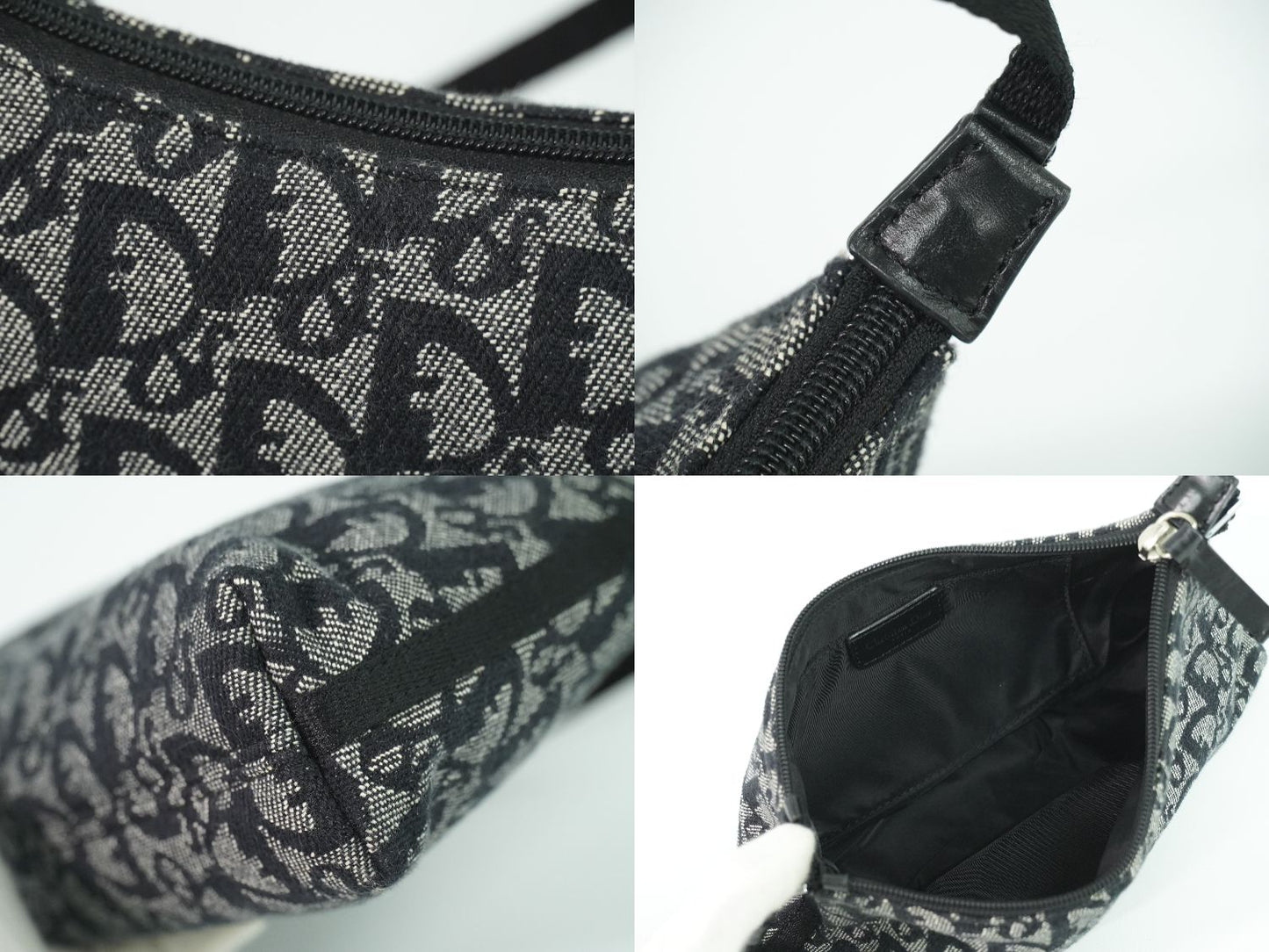 Christian Dior トロッター ショルダーバッグ グレー ブラック