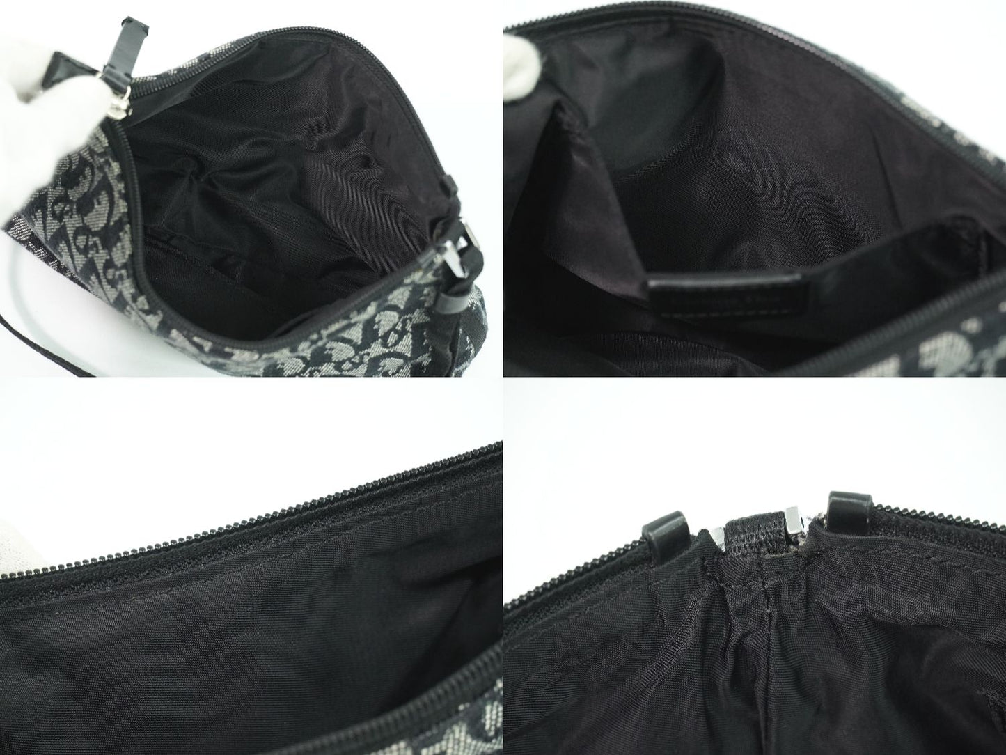 Christian Dior トロッター ショルダーバッグ グレー ブラック