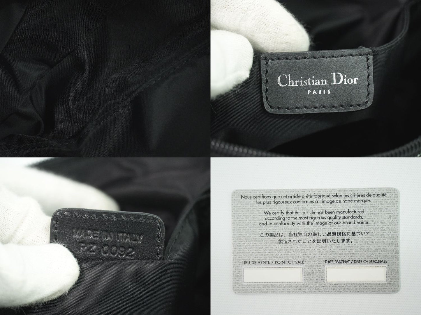 Christian Dior トロッター ショルダーバッグ グレー ブラック