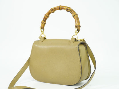GUCCI バンブー 2WAY ショルダーバッグ ベージュ