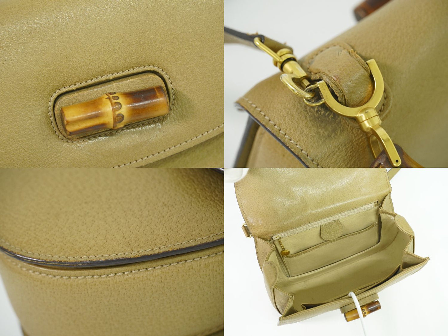 GUCCI バンブー 2WAY ショルダーバッグ ベージュ