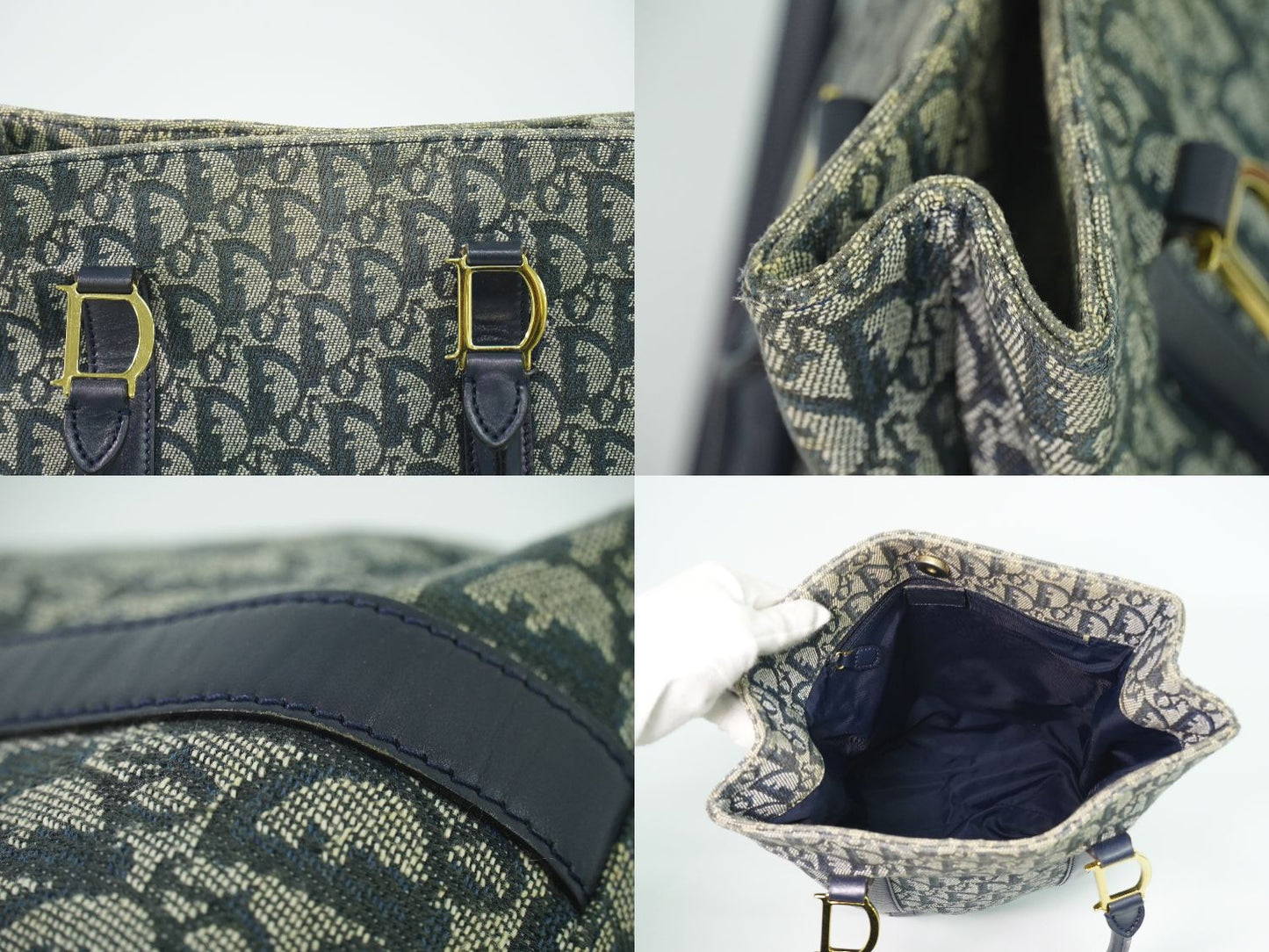 Christian Dior トロッター ショルダーバッグ ネイビー