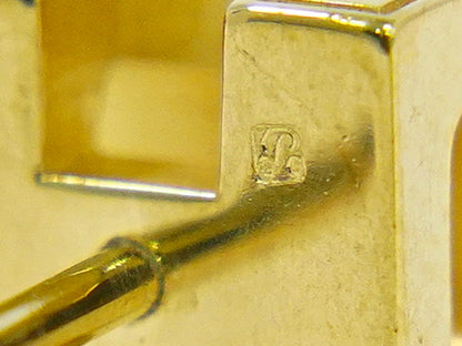 HERMES Hキューブ ピアス GP オレンジ