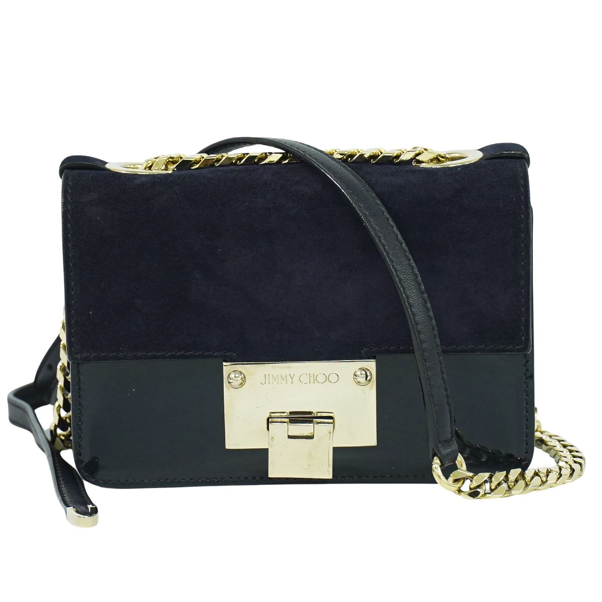 JIMMY CHOO ショルダーバッグ ネイビー