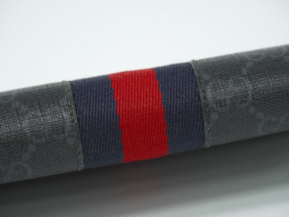 GUCCI ニューウェブ GGスプリーム 長財布 グレー ネイビー レッド 408831