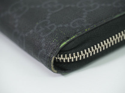 GUCCI ニューウェブ GGスプリーム 長財布 グレー ネイビー レッド 408831