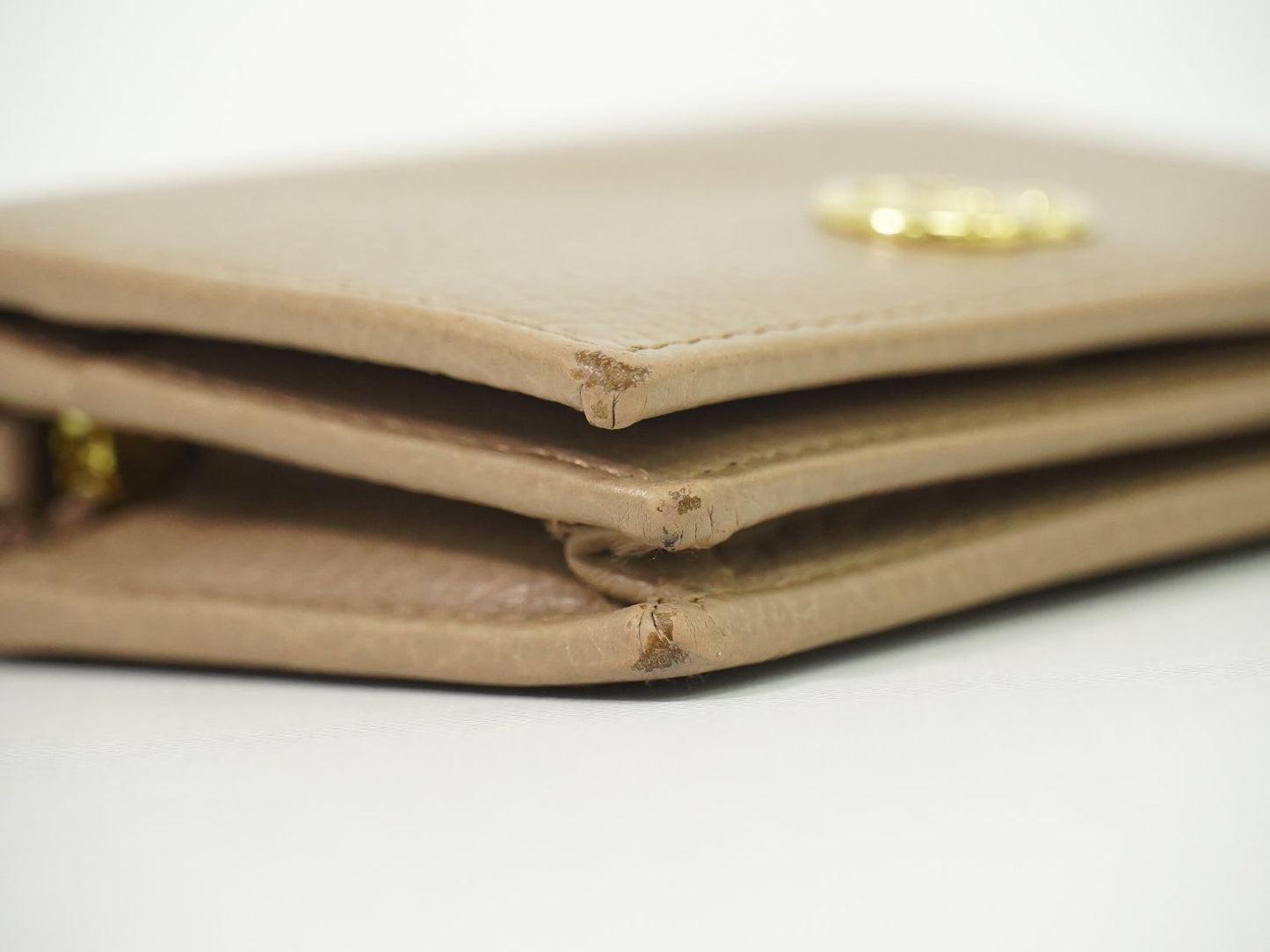 GUCCI GGマーモント 折財布 ベージュ 456126