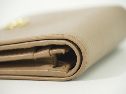 GUCCI GGマーモント 折財布 ベージュ 456126