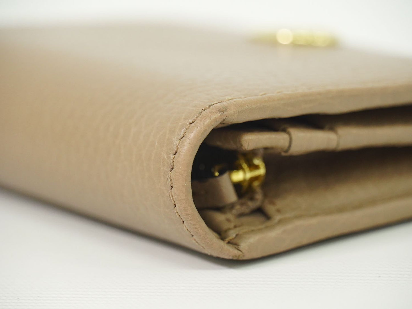 GUCCI GGマーモント 折財布 ベージュ 456126