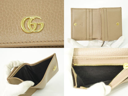 GUCCI GGマーモント 折財布 ベージュ 456126