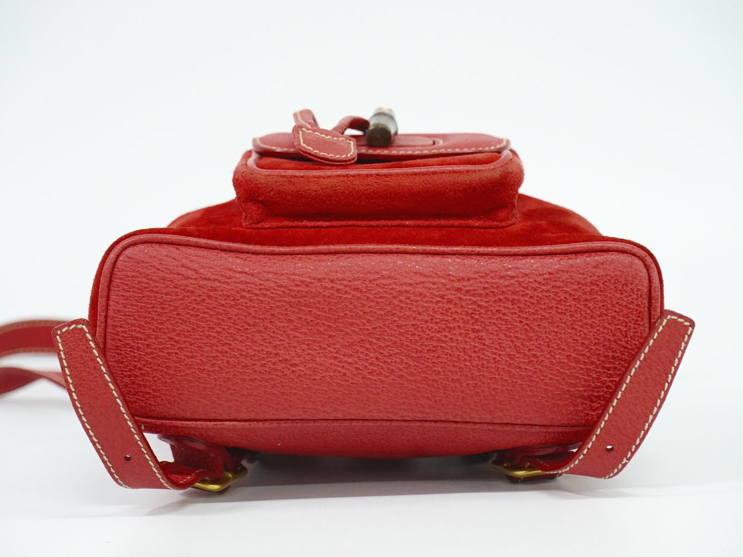 GUCCI バンブー ミニ リュックサック レッド