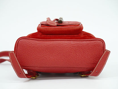 GUCCI バンブー ミニ リュックサック レッド