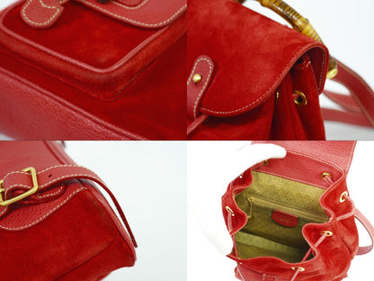 GUCCI バンブー ミニ リュックサック レッド