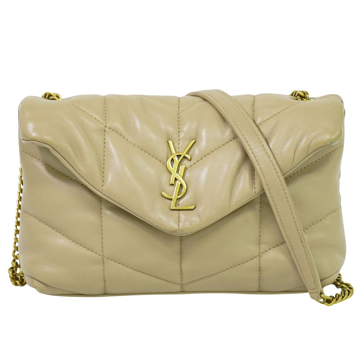 SAINT LAURENT ルル パファー ショルダーバッグ ベージュ 620333