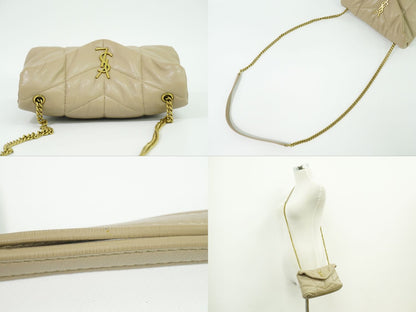 SAINT LAURENT ルル パファー ショルダーバッグ ベージュ 620333