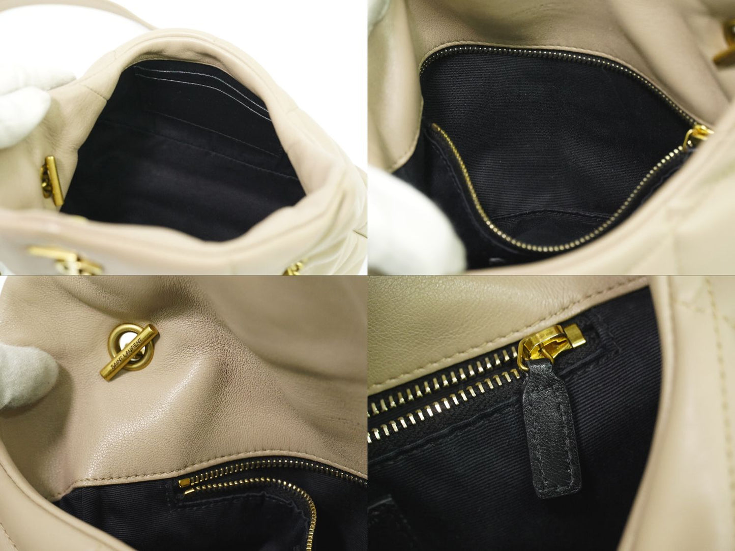 SAINT LAURENT ルル パファー ショルダーバッグ ベージュ 620333