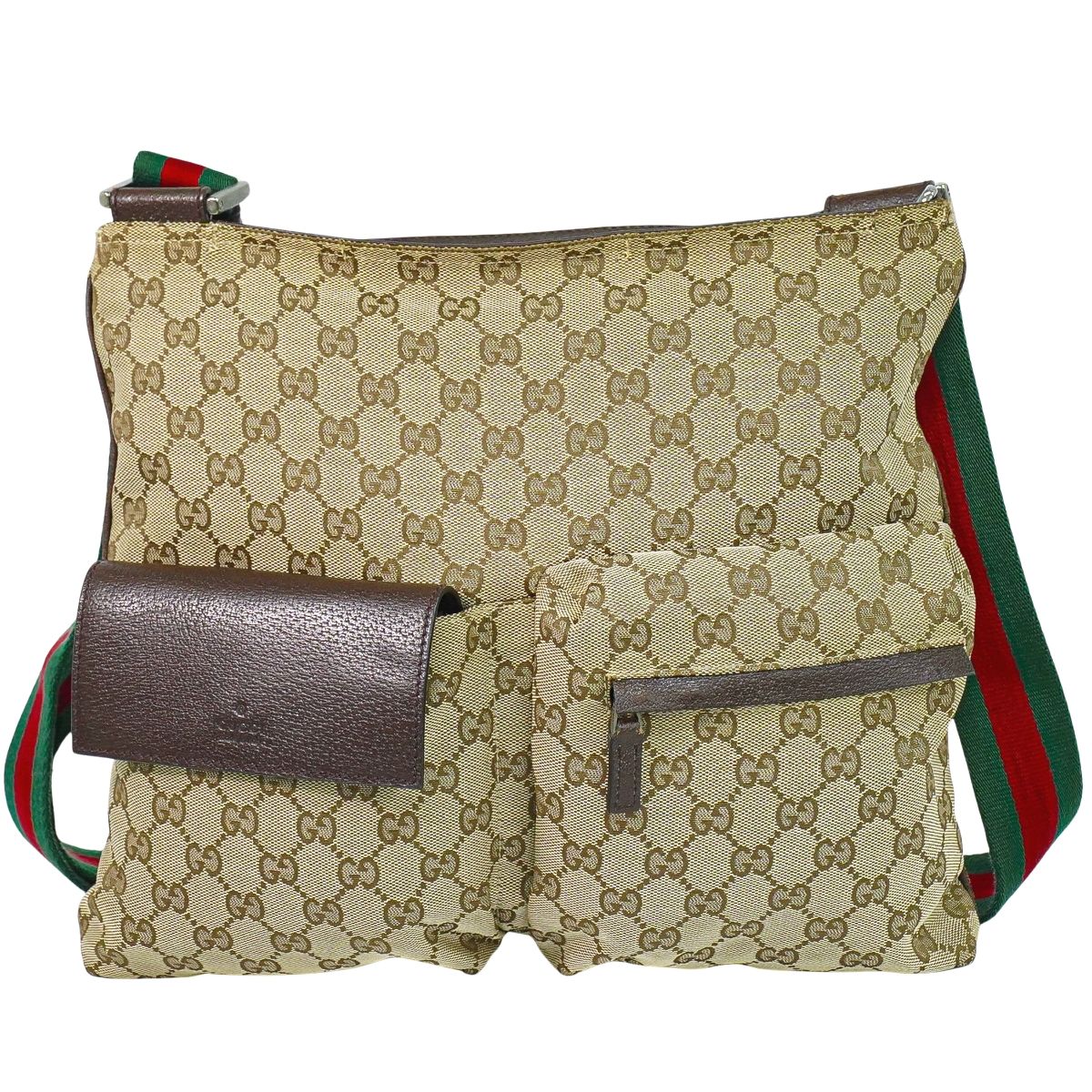 GUCCI シェリーライン GGキャンバス ショルダーバッグ ベージュ 169937