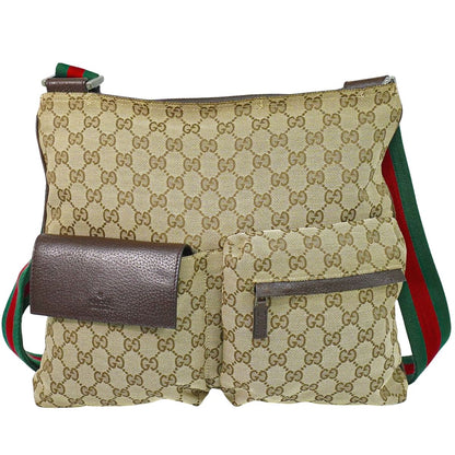 GUCCI シェリーライン GGキャンバス ショルダーバッグ ベージュ 169937