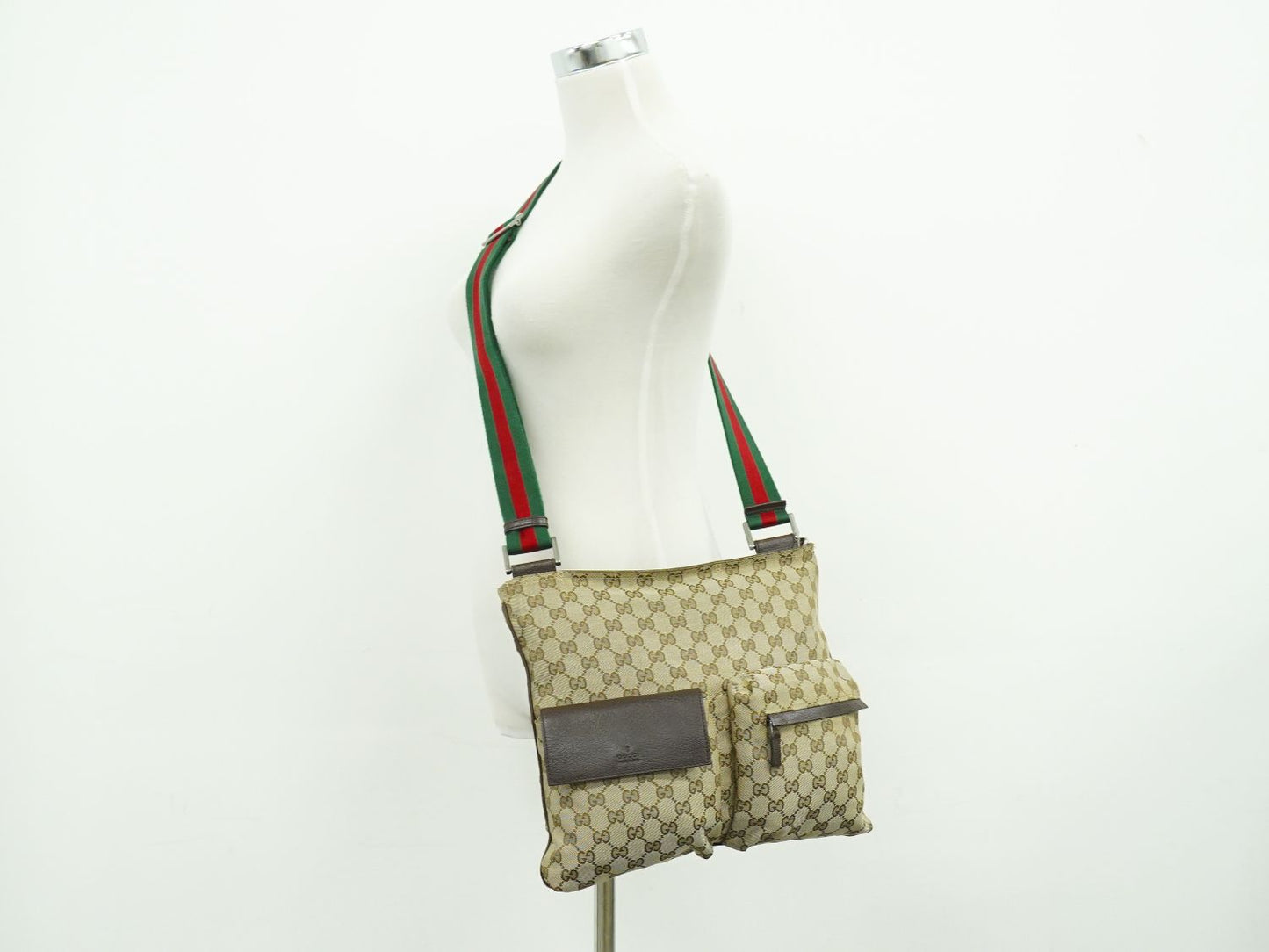 GUCCI シェリーライン GGキャンバス ショルダーバッグ ベージュ 169937