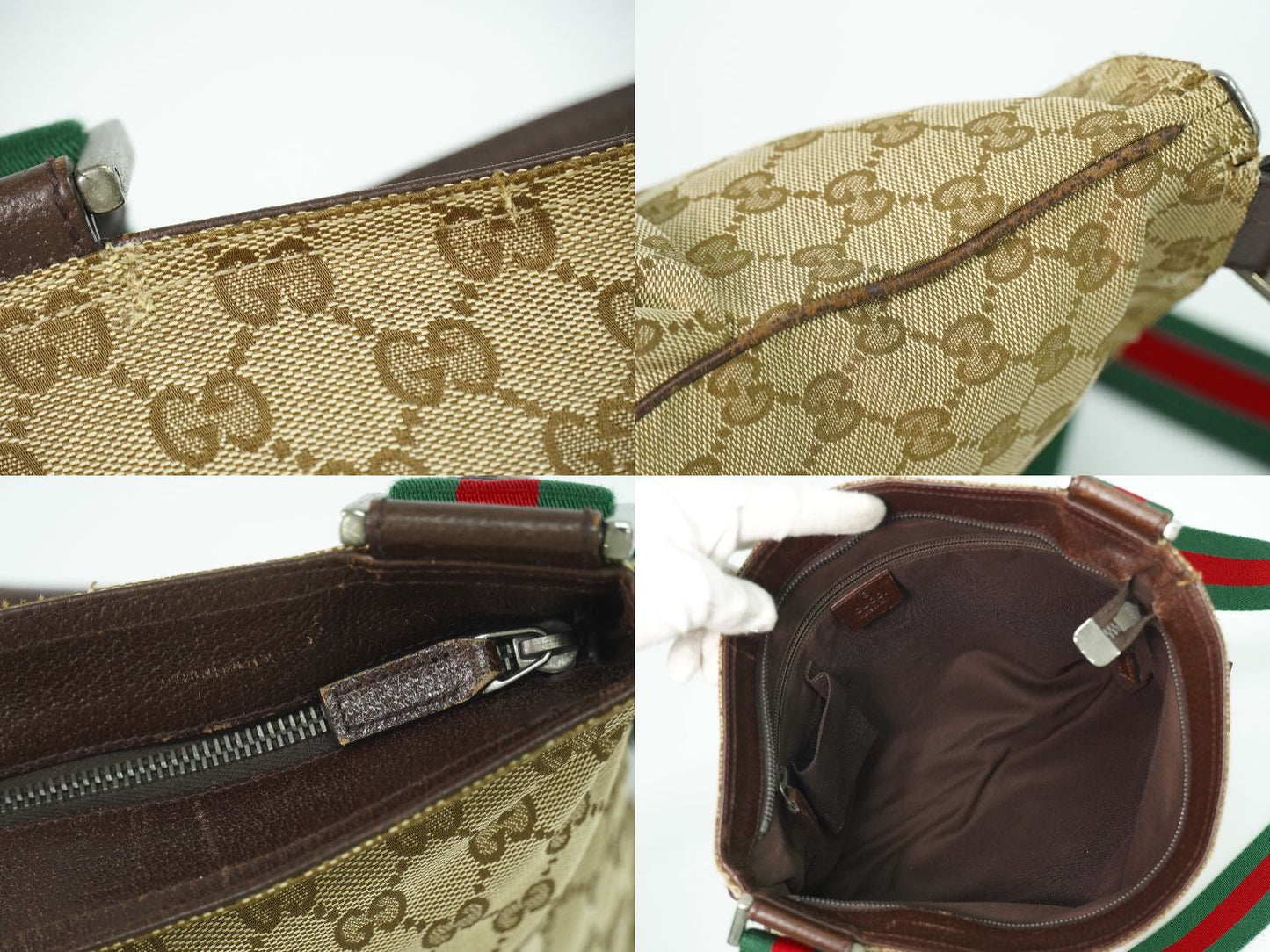 GUCCI シェリーライン GGキャンバス ショルダーバッグ ベージュ 169937