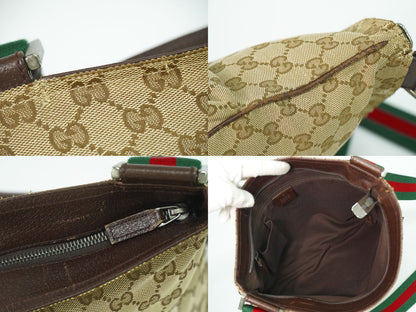 GUCCI シェリーライン GGキャンバス ショルダーバッグ ベージュ 169937