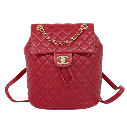 CHANEL ココマーク マトラッセ リュックサック レッド