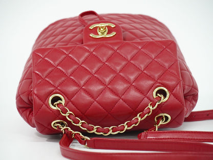 CHANEL ココマーク マトラッセ リュックサック レッド