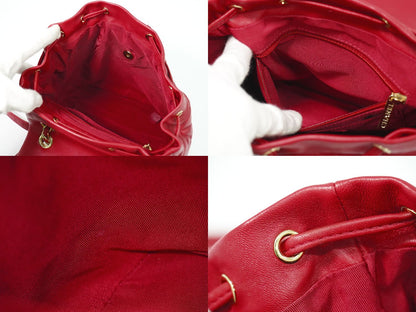 CHANEL ココマーク マトラッセ リュックサック レッド