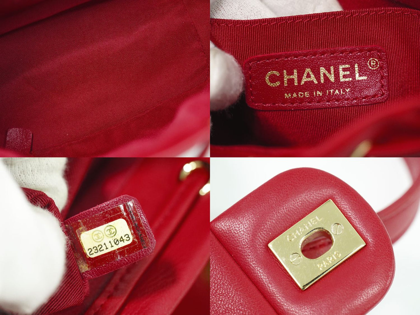 CHANEL ココマーク マトラッセ リュックサック レッド