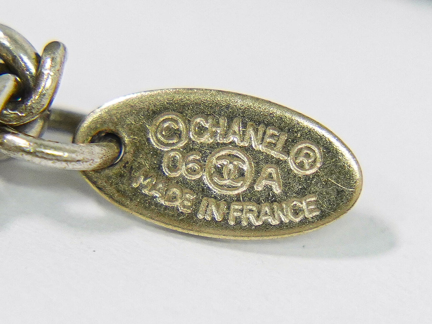 CHANEL ココマーク リバーシブル ネックレス メタル シルバー金具 ブラック ホワイト
