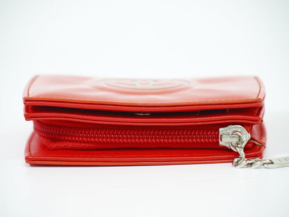 CHANEL ココマーク 折財布 オレンジ