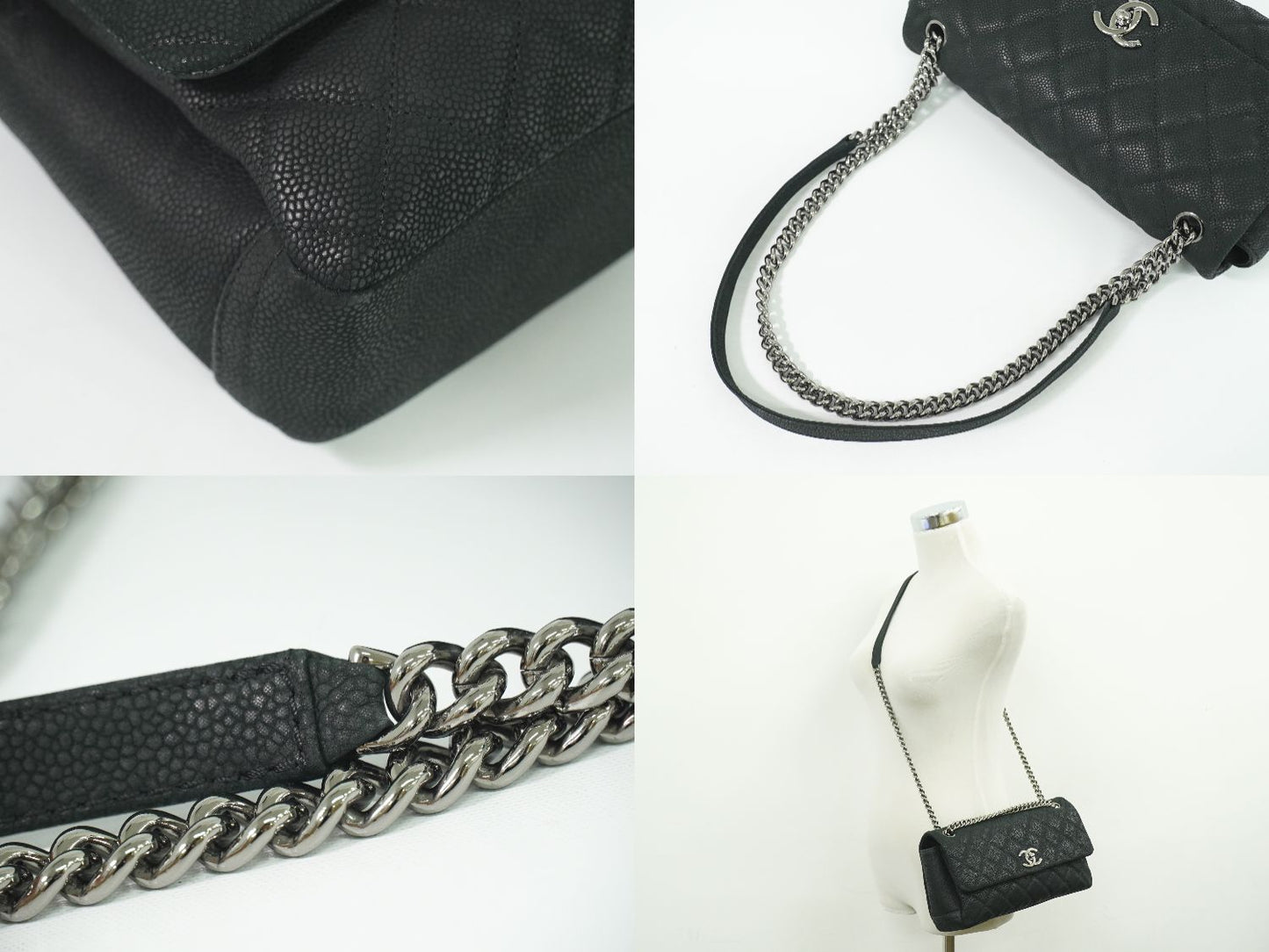 CHANEL マトラッセ ココマーク ショルダーバッグ ブラック